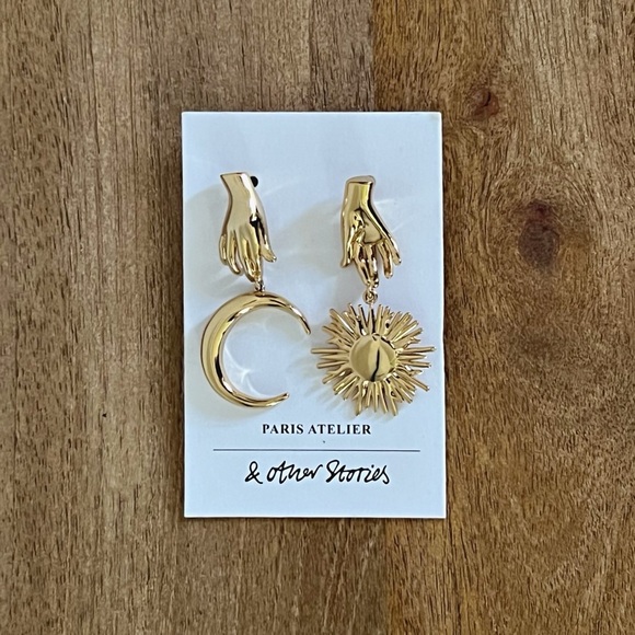 & Other Stories Jewelry - & Other Stories Gold Celestial Earrings